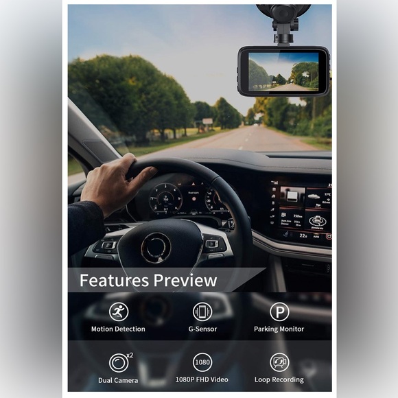 Milerong 1080P FHD Dash Camera for Cars Dash Cam Front and Rear - Picture 3 of 11